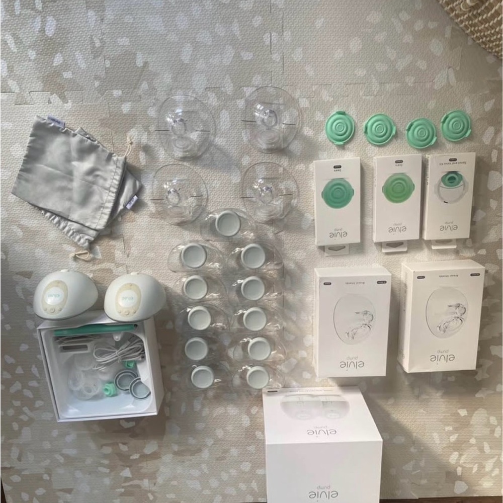 Elvie Double Electric Breast Pump - Mint/White